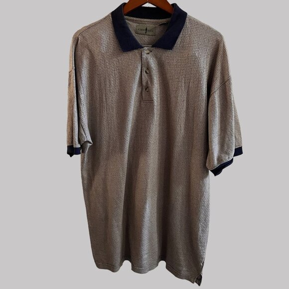 Vintage Robert Stock Shirt Polo Men XL‎ Rugby Geometric Pullover 90s - Picture 1 of 9